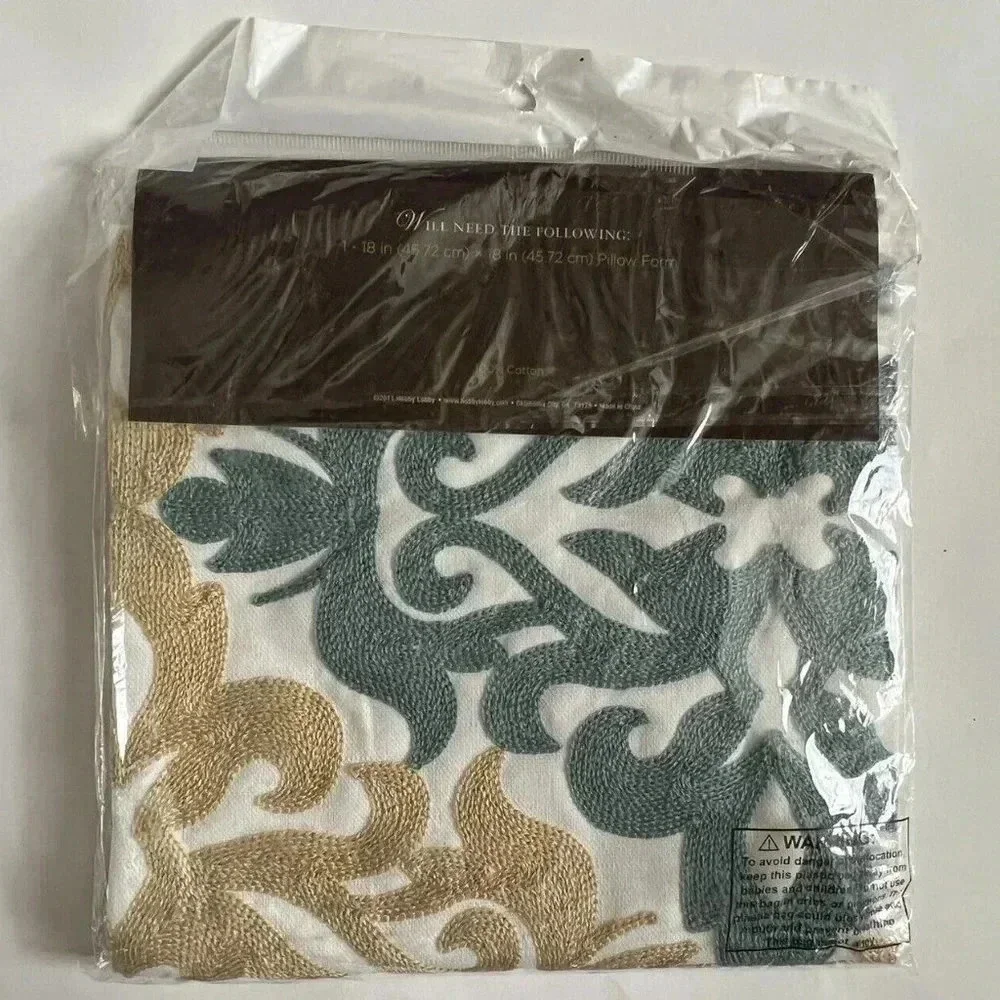 NEW Merchant 41 Accent Pillow Cover Fall Floral Scroll in Fall Colors